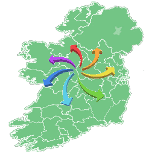 map of our delivery service to dublin, cork, limerick, galway and all counties of ireland